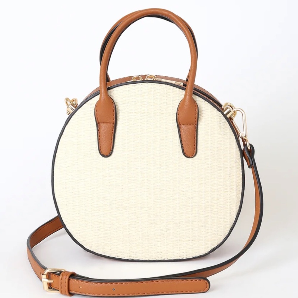 Lulus Top Fave Beige Woven Canteen Bag